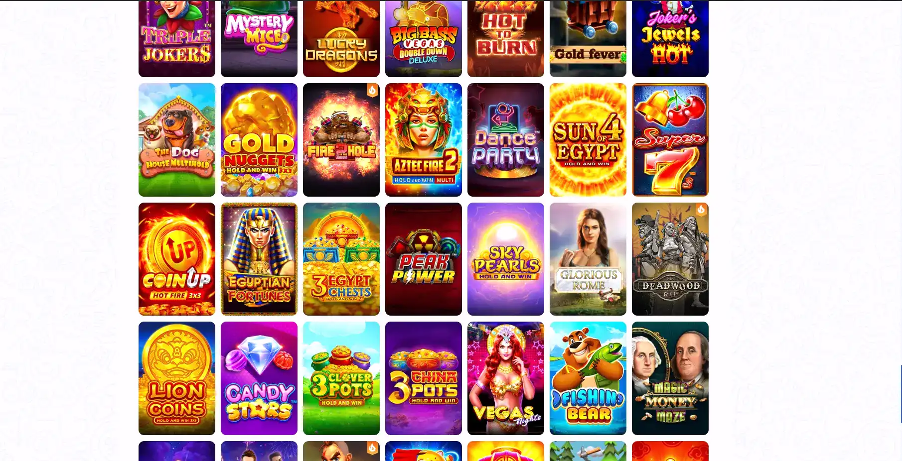 Интерфейс игровых автоматов Килограмм казино на большом экране